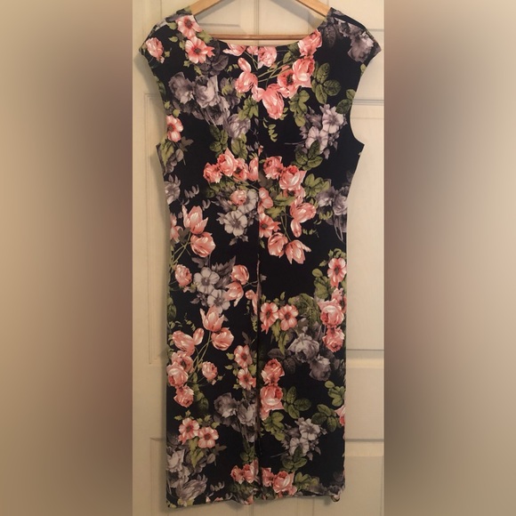 Connected Apparel Sleeveless Floral Print Dress NWT - Picture 2 of 9